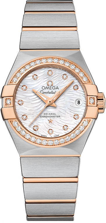 Omega Constellation Self Winding Automatic Pearl White Ladies Watch 12325272055006 