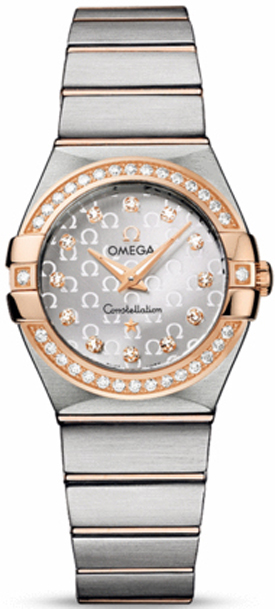 Omega Constellation Battery Operated Quartz Silver Ladies Watch 12325276052001 