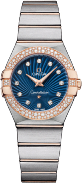 Omega Constellation Battery Operated Quartz Blue Watch 12325276053001 