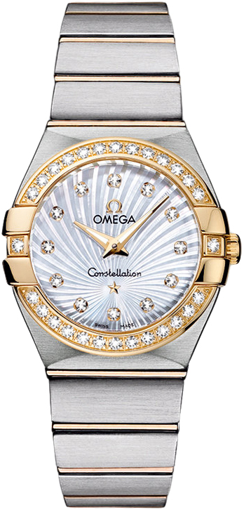 Omega Constellation Battery Operated Quartz White Ladies Watch 12325276055004 