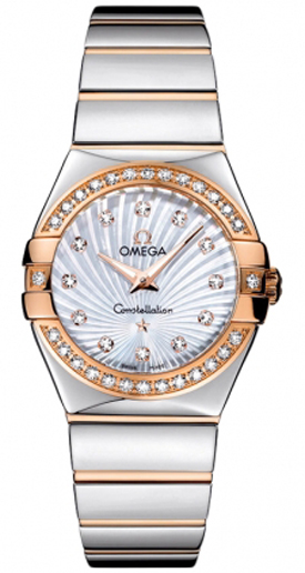 Omega Constellation Battery Operated Quartz White Ladies Watch 12325276055006 