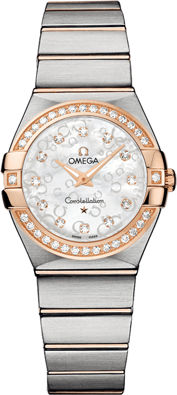 Omega Constellation Battery Operated Quartz Pearl White Watch 12325276055009 