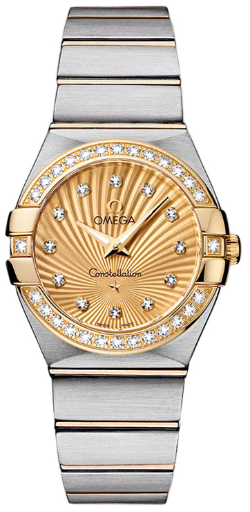 Omega Constellation Battery Operated Quartz Pearl White Ladies Watch 12325276058001 