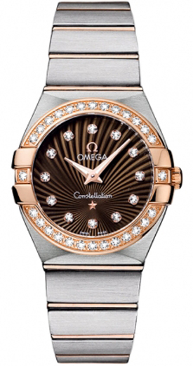 Omega Constellation Battery Operated Quartz Brown Ladies Watch 12325276063001 