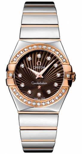 Omega Constellation Battery Operated Quartz Brown Ladies Watch 12325276063002 