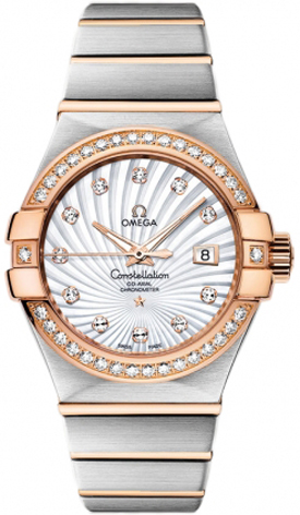 Omega Constellation Self winding Automatic Pearl White Ladies Watch 12325312055001 