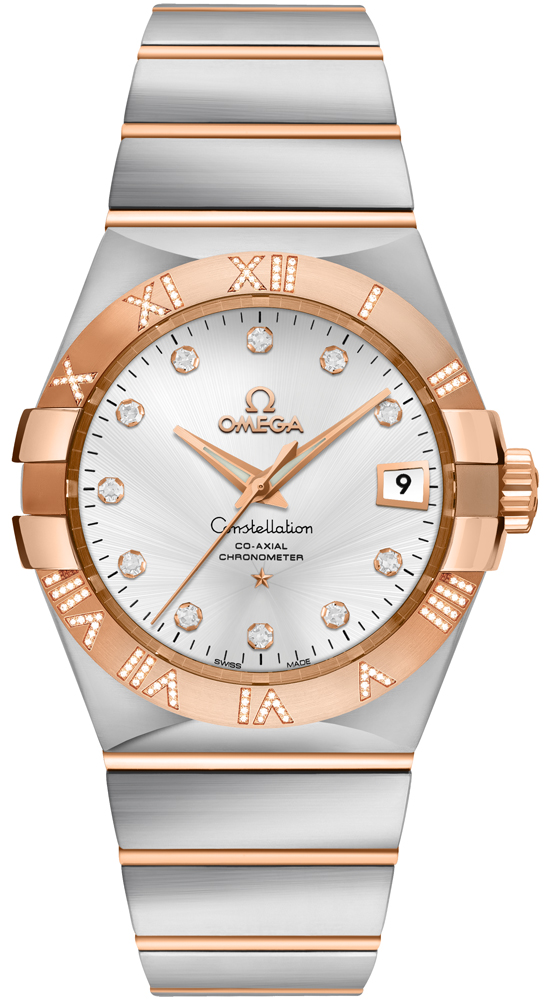Omega Constellation Self winding Automatic Chronometer Silver Mens Watch 12325352052003 