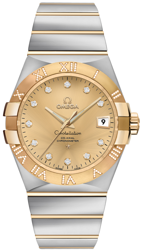 Omega Constellation Self winding Automatic Champagne Mens Watch 12325352058002 