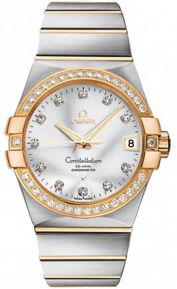 Omega Constellation Self winding Automatic Chronometer Silver Mens Watch 12325382152002 