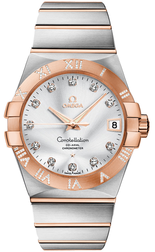 Omega Constellation Self winding Automatic Chronometer Silver Mens Watch 12325382152003 