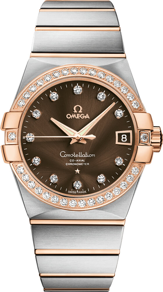Omega Constellation Self winding Automatic Brown Mens Watch 12325382163001 