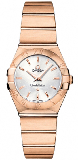 Omega Constellation Battery Operated Quartz Silver Ladies Watch 12350246002001 