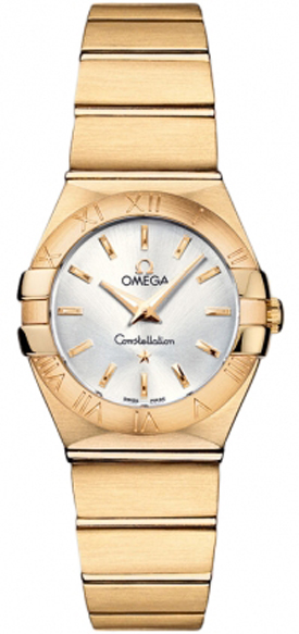 Omega Constellation Battery Operated Quartz Silver Ladies Watch 12350246002002 