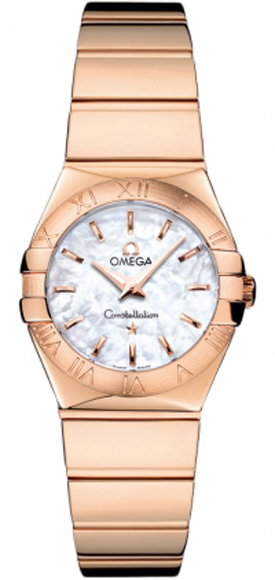 Omega Constellation Battery Operated Quartz Pearl White Ladies Watch 12350246005003 
