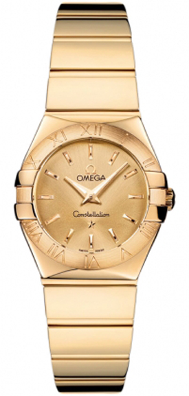 Omega Constellation Battery Operated Quartz Gold Ladies Watch 12350246008002 