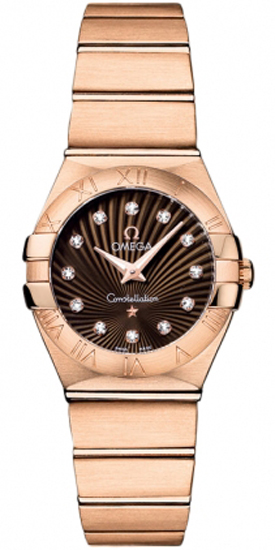 Omega Constellation Battery Operated Quartz Brown Ladies Watch 12350246063001 