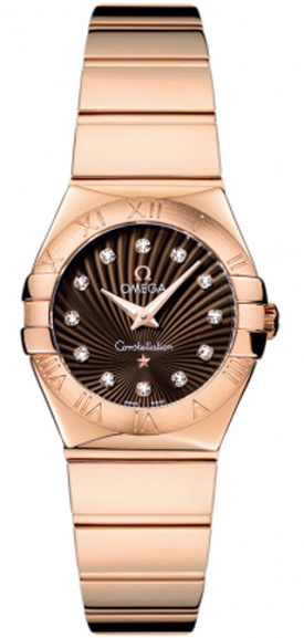 Omega Constellation Battery Operated Quartz Brown Ladies Watch 12350246063002 