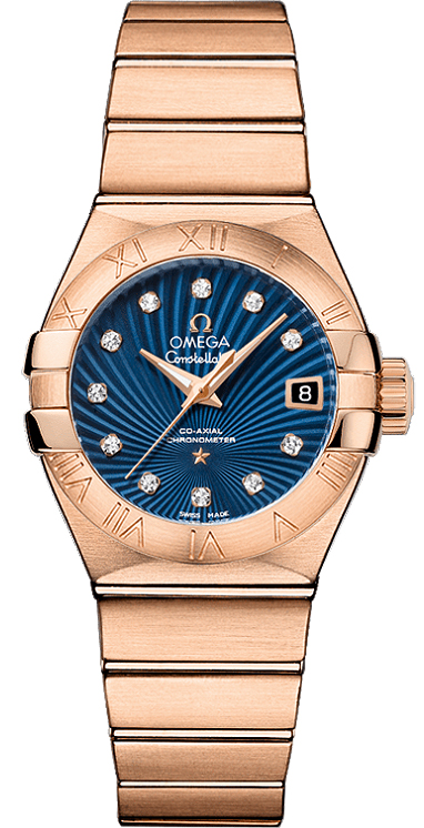 Omega Constellation Self winding Automatic Blue Ladies Watch 12350272053001 