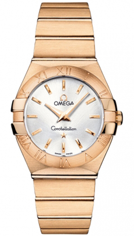 Omega Constellation Battery Operated Quartz Silver Ladies Watch 12350276002001 