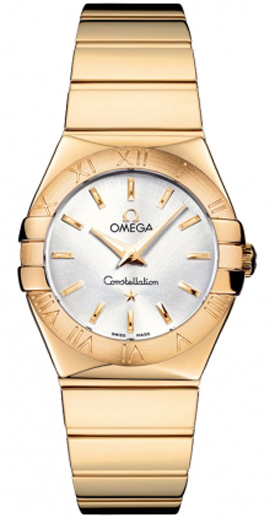 Omega Constellation Battery Operated Quartz Silver Ladies Watch 12350276002004 