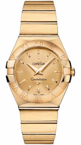 Omega Constellation Battery Operated Quartz Gold Ladies Watch 12350276008001 