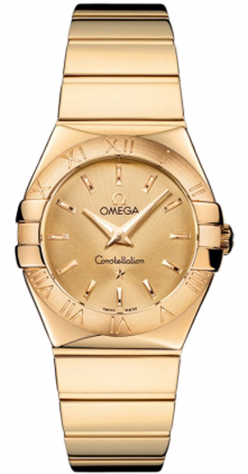 Omega Constellation Battery Operated Quartz Gold Ladies Watch 12350276008002 