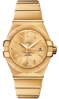 Omega Constellation Self winding Automatic Gold Ladies Watch 12350312008001 