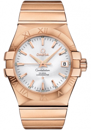 Omega Constellation Self winding Automatic Chronometer Silver Mens Watch 12350352002001 