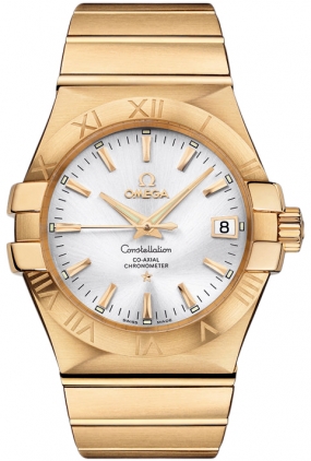 Omega Constellation Self winding Automatic Chronometer Silver Mens Watch 12350352002002 