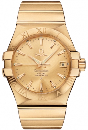 Omega Constellation Self winding Automatic Chronometer Gold Mens Watch 12350352008001 