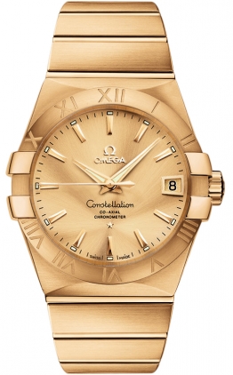 Omega Constellation Self winding Automatic Chronometer Gold Mens Watch 12350382108001 