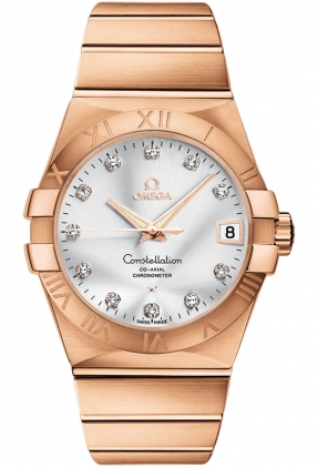 Omega Constellation Self winding Automatic Chronometer Silver Mens Watch 12350382152001 