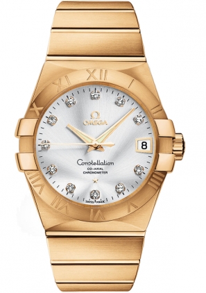 Omega Constellation Self winding Automatic Chronometer Silver Mens Watch 12350382152002 