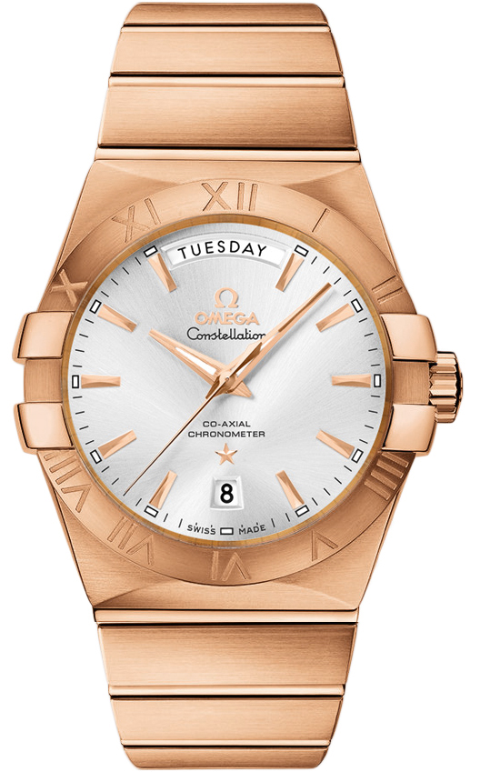 Omega Constellation Self winding Automatic Chronometer Silver Mens Watch 12350382202001 
