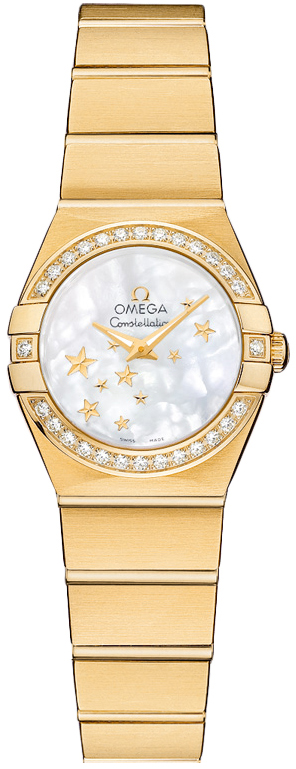 Omega Constellation Battery Operated Quartz White Ladies Watch 12355246005001 