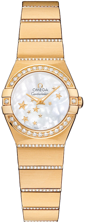 Omega Constellation Battery Operated Quartz White Ladies Watch 12355246005002 