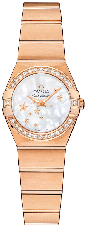 Omega Constellation Battery Operated Quartz White Ladies Watch 12355246005003 