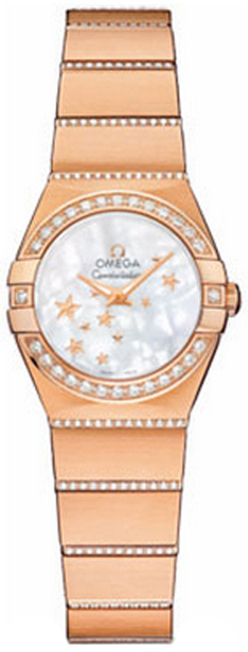 Omega Constellation Battery Operated Quartz White Ladies Watch 12355246005004 