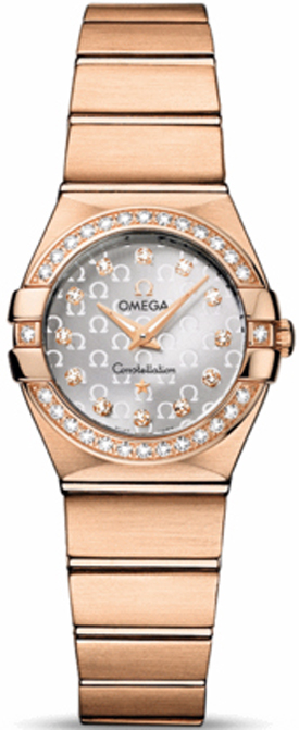 Omega Constellation Battery Operated Quartz Silver Ladies Watch 12355246052001 