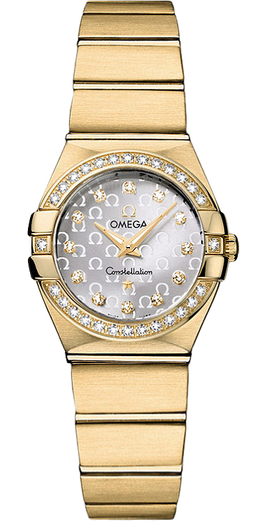 Omega Constellation Battery Operated Quartz Silver Ladies Watch 12355246052002 
