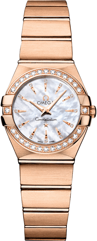 Omega Constellation Battery Operated Quartz Pearl White Watch 12355246055002 