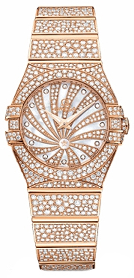 Omega Constellation Battery Operated Quartz Pearl White Ladies Watch 12355246055009 