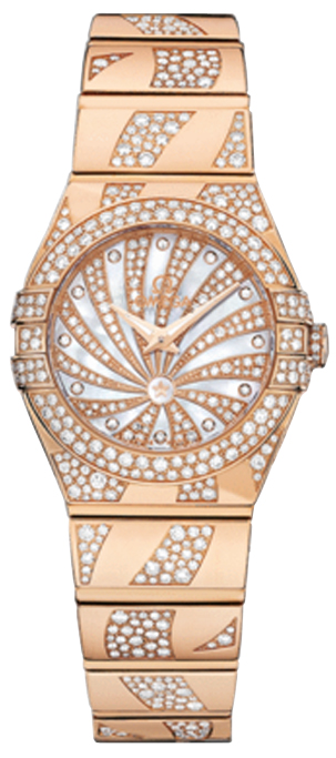 Omega Constellation Battery Operated Quartz Pearl White Ladies Watch 12355246055011 