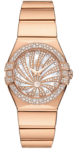 Omega Constellation Battery Operated Quartz Pearl White Ladies Watch 12355246055013 