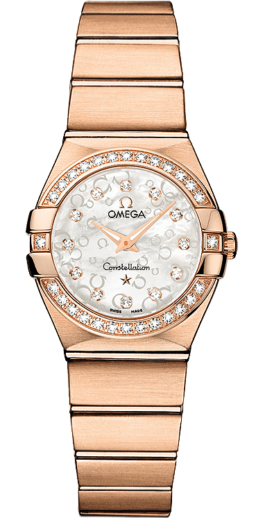 Omega Constellation Battery Operated Quartz Pearl White Ladies Watch 12355246055015 