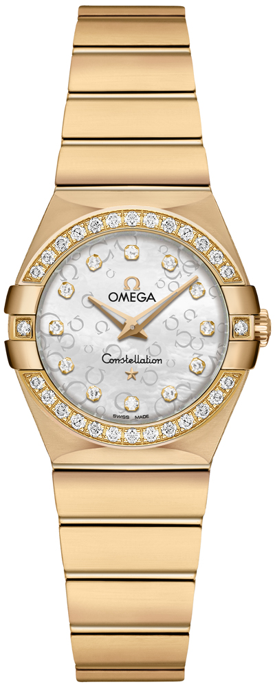 Omega Constellation Battery Operated Quartz Pearl White Ladies Watch 12355246055016 