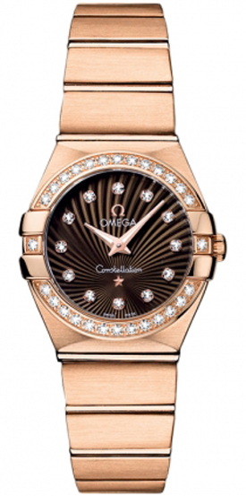 Omega Constellation Battery Operated Quartz Brown Ladies Watch 12355246063001 
