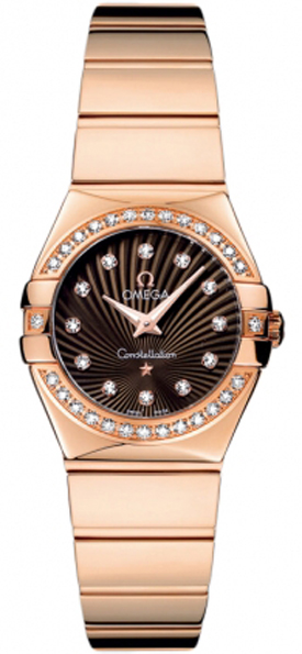 Omega Constellation Battery Operated Quartz Brown Ladies Watch 12355246063002 