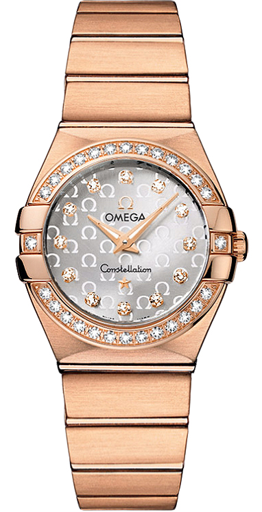 Omega Constellation Battery Operated Quartz Silver Ladies Watch 12355276052001 