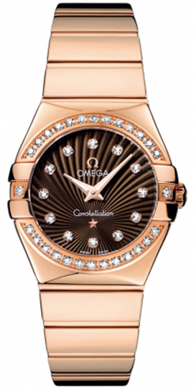 Omega Constellation Battery Operated Quartz Brown Ladies Watch 12355276063002 
